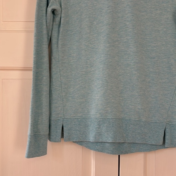 Peter Millar Women’s Lava Wash Hoodie Blue Spruce Space Dye Size XS Heather Hood - Picture 6 of 11